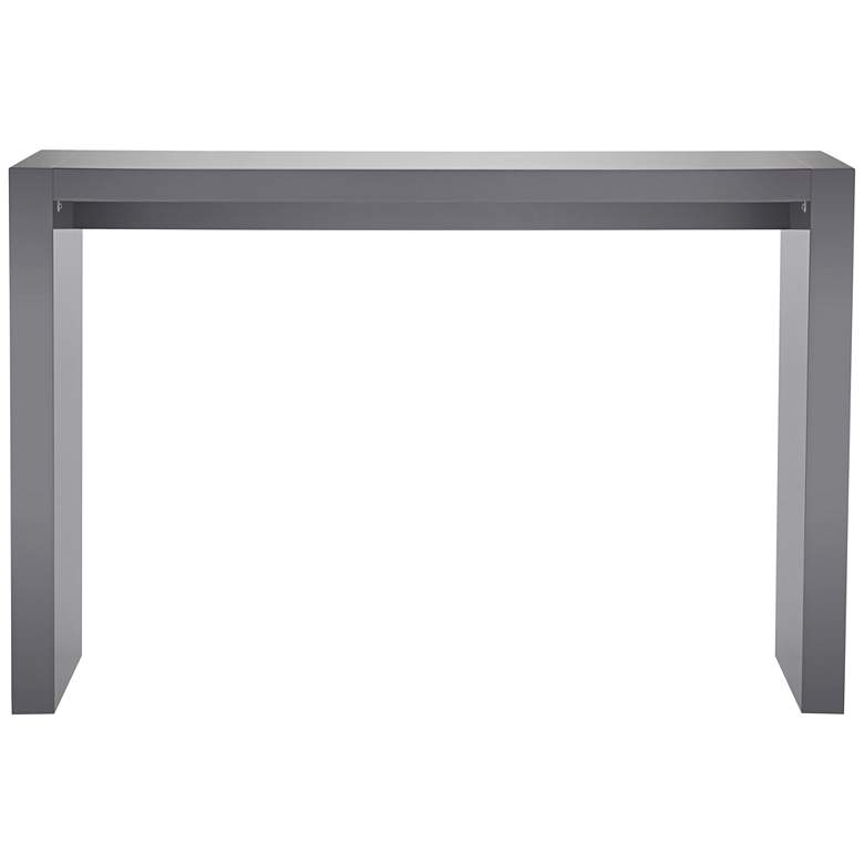 Jessa 60&quot; Wide Gloss Gray Bar Table more views