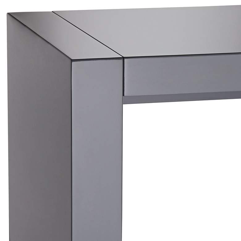 Image 4 Jessa 60 inch Wide Gloss Gray Finish Gathering or Bar Table more views