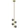Jessamine 10" Wide Satin Brass 4-Light LED Mini Chandelier