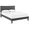 Jessamine Gray Platform Bed with Square Tapered Legs