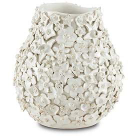 Image1 of Jessamine White Ceramic 10 3/4" High Decorative Vase