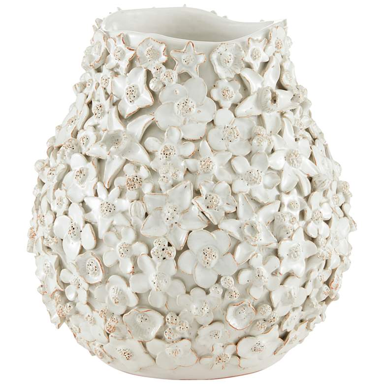 Image 1 Jessamine White Ceramic 10 3/4 inch High Decorative Vase