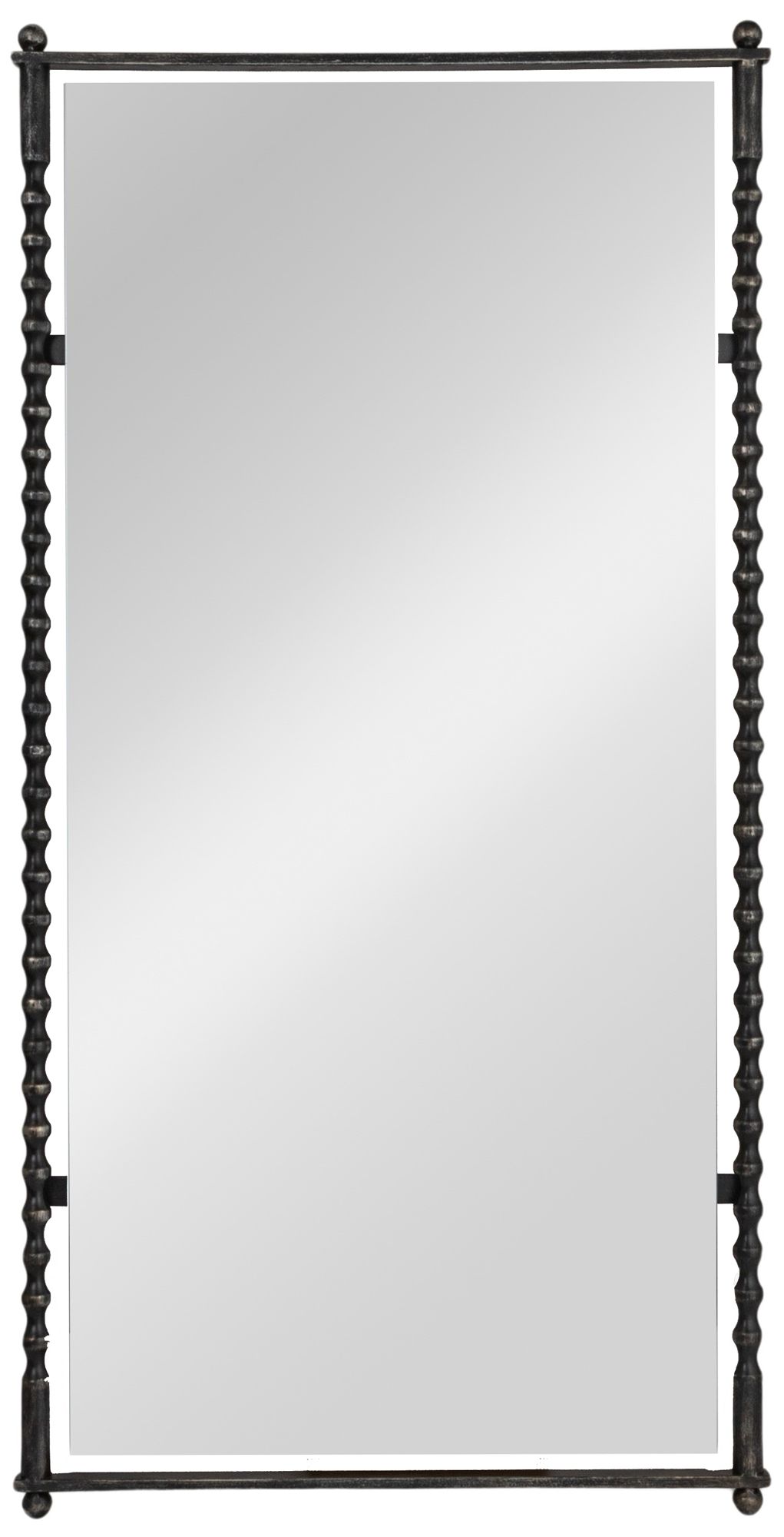 Image 2 Jesse Black Metal 24" x 47 1/4" Rectangular Wall Mirror