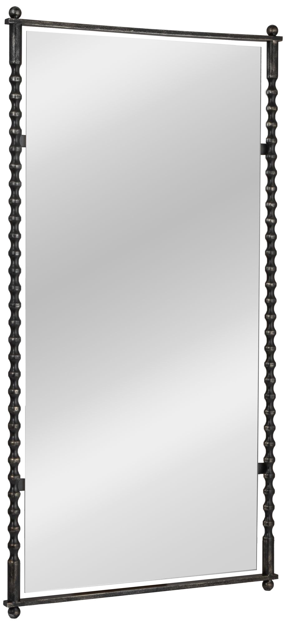 Image 3 Jesse Black Metal 24" x 47 1/4" Rectangular Wall Mirror more views
