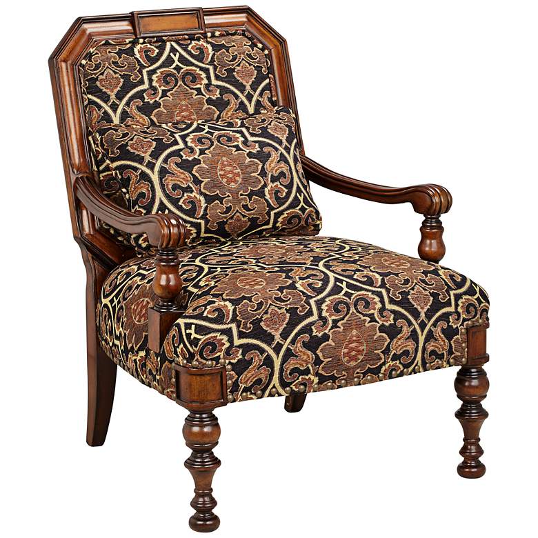Image 1 Jessel Multicolor Crest Upholstered Accent Armchair