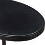 4_Jessenia 18" Wide Black Marble Iron Oval Accent Table more views