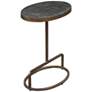 Jessenia 18"W Brushed Gold w/ Bluestone Marble Accent Table