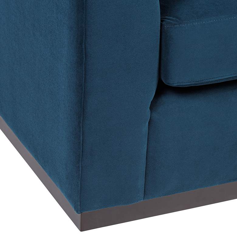 Image 7 Jessica 83 1/2 inch Wide Blue Velvet Sofa more views