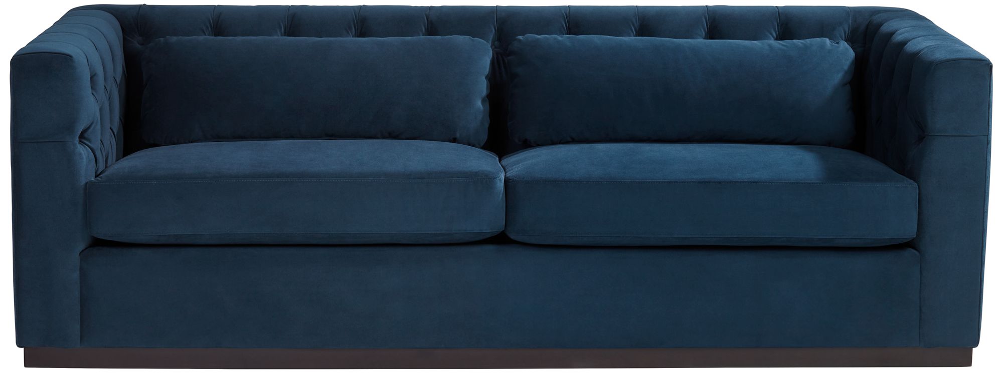 Jessica 83 1/2" Wide Blue Velvet Sofa in scene