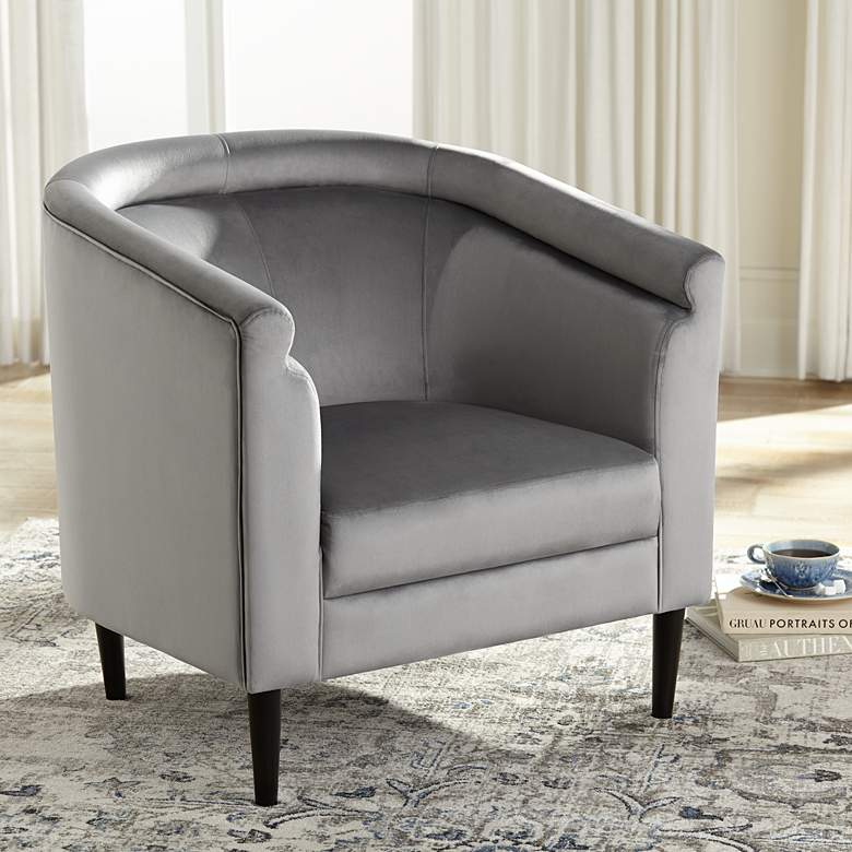 Image 1 Jessica Gray Velvet Accent Chair