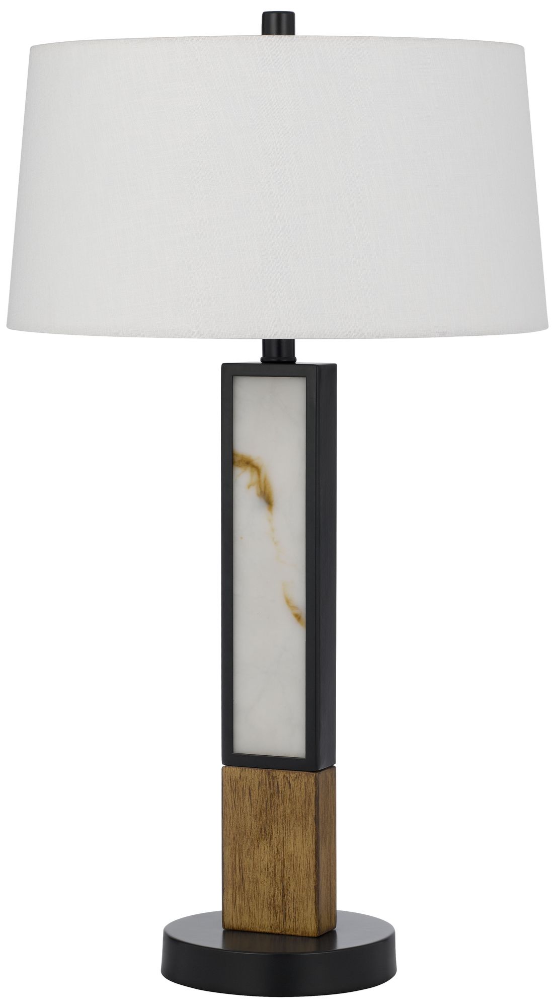 Image 2 Jessore Metal Table Lamp in Dark Bronze with Hardback Linen Shade more views