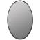 Jessyca Glossy Black Metal 24 1/2" x 35" Oval Wall Mirror