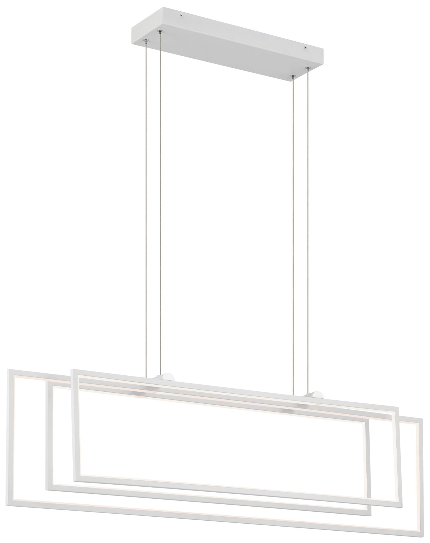 Jestin 46 Inch LED Linear Chandelier in White