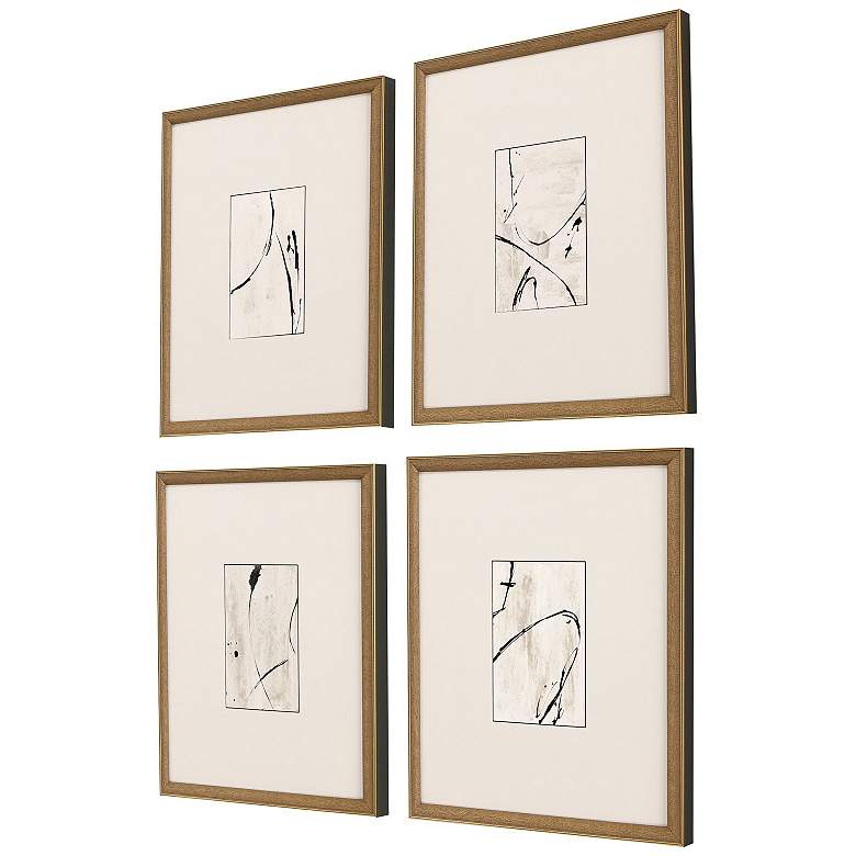 Image 2 Jete I 16"W x 18"H Framed Art Set of 4 more views