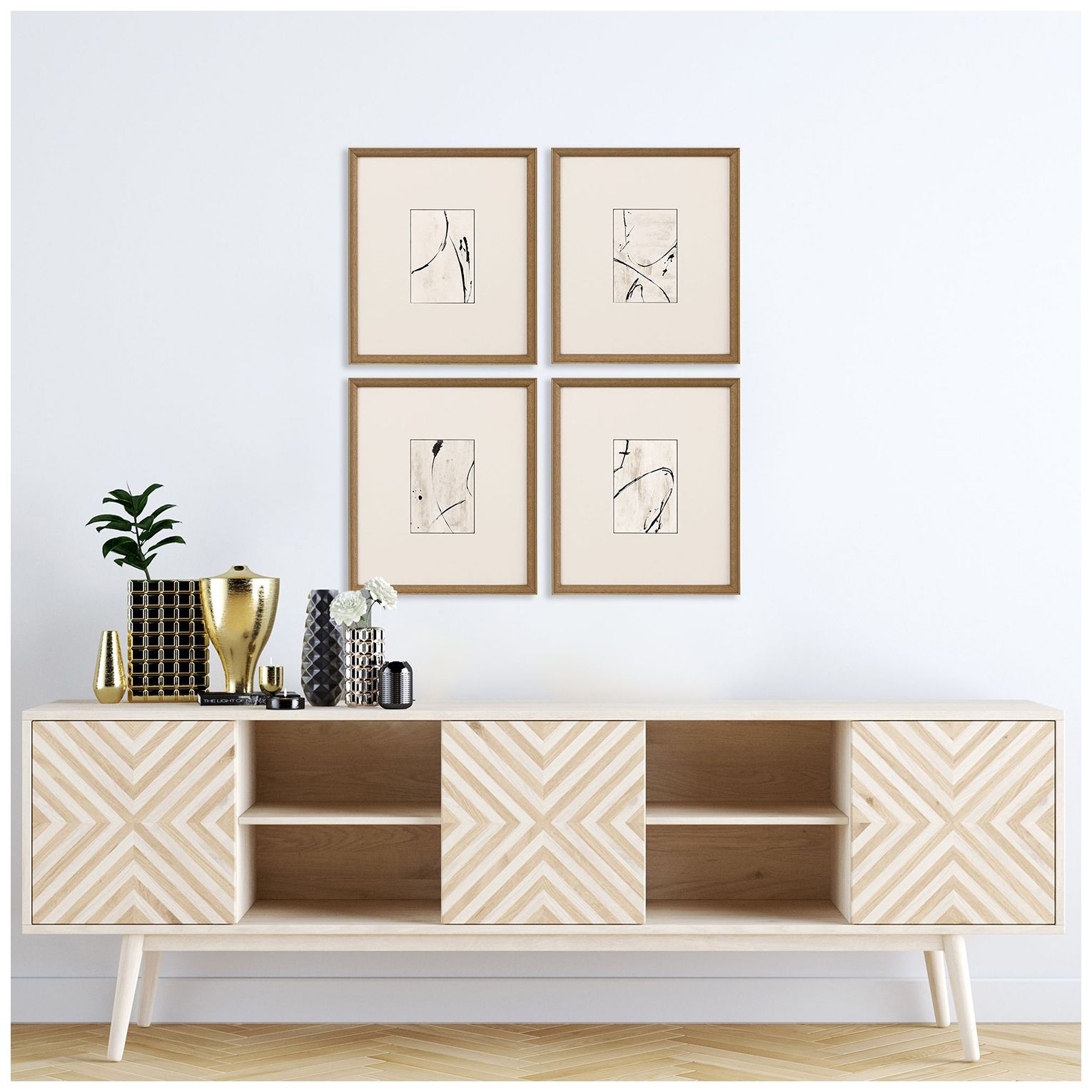 Image 4 Jete I 16"W x 18"H Framed Art Set of 4 more views