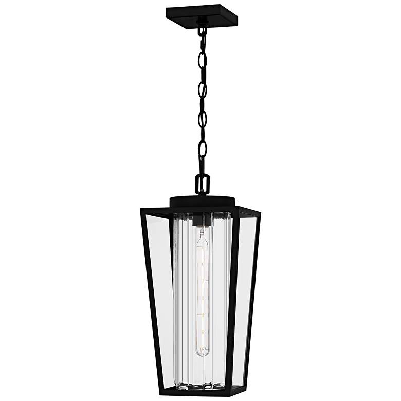 Image 1 Jett 1-Light Matte Black Outdoor Hanging Lantern