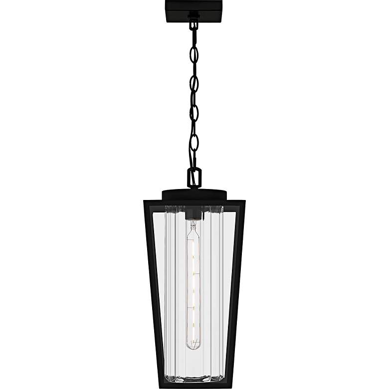 Image 3 Jett 1-Light Matte Black Outdoor Hanging Lantern more views