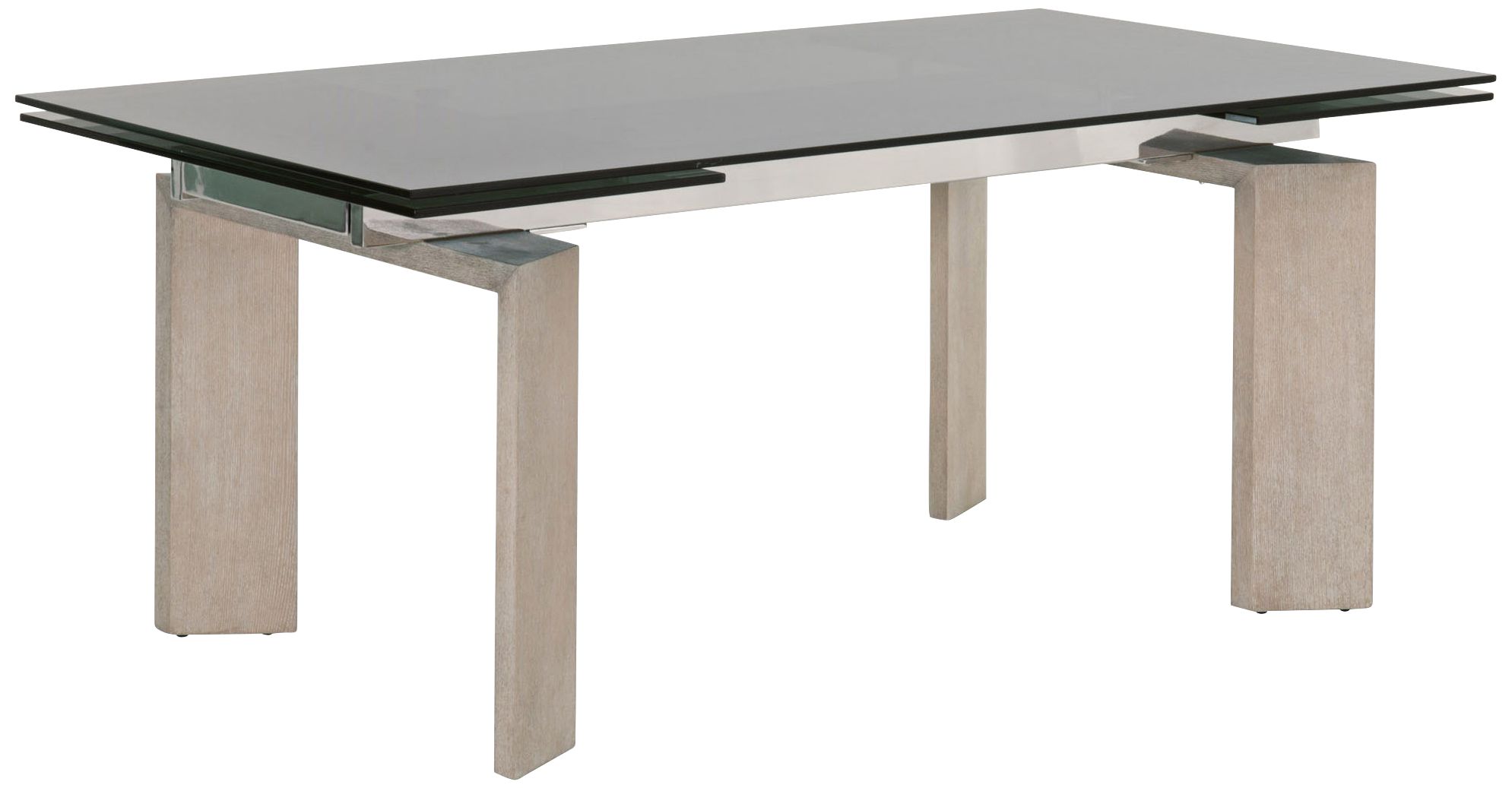 rectangular smoked glass dining table