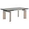 Jett 106 1/2" Wide Smoke Gray Glass Extendable Dining Table