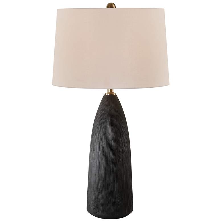 Image 1 Jett 35 inch Matte Black Ceramic Table Lamp