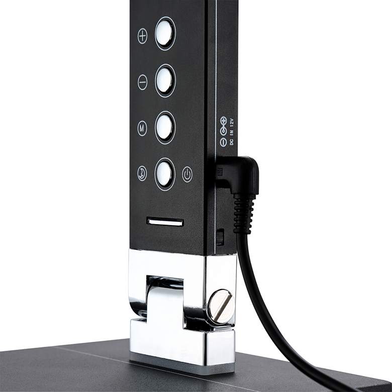 Image 7 Jett Black Finish Modern LED Desk Lamp with USB Port and Night Light more views