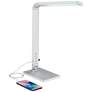 Jett Silver LED Desk Lamps Set of 2 with USB and Night Light