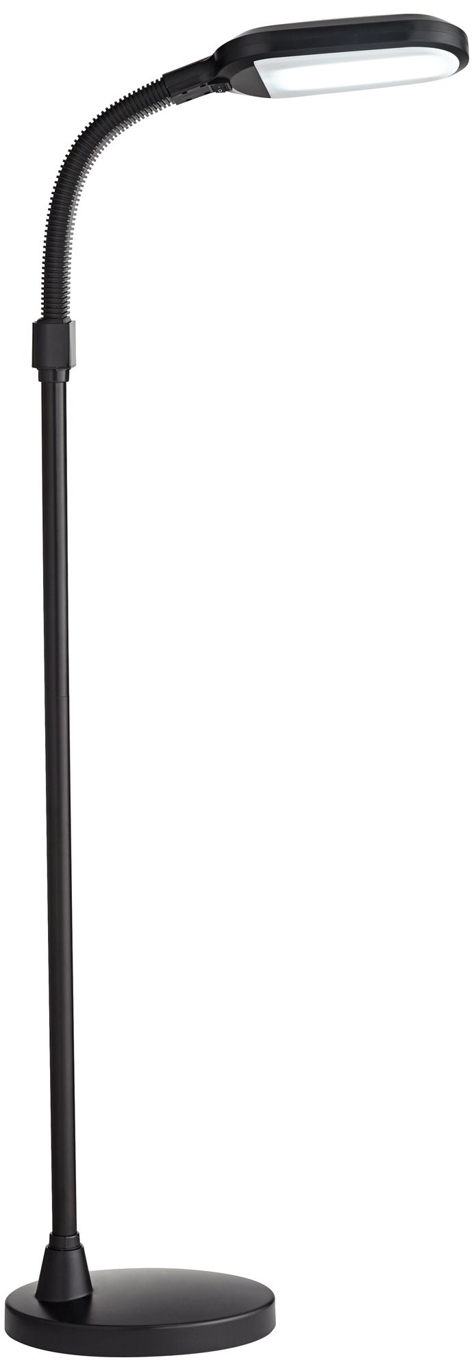 Jetta Black Gooseneck Pharmacy Adjustable LED Floor Lamp