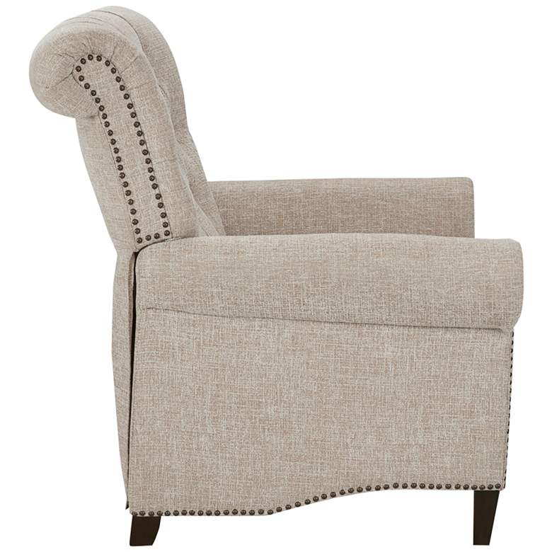 Image 7 Jetta Cream Tufted Fabric Push Back Recliner more views