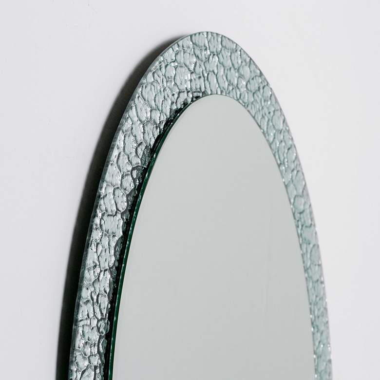 Image 2 Jewel 23 1/2" x 31 1/2" Oval Frameless Wall Mirror more views