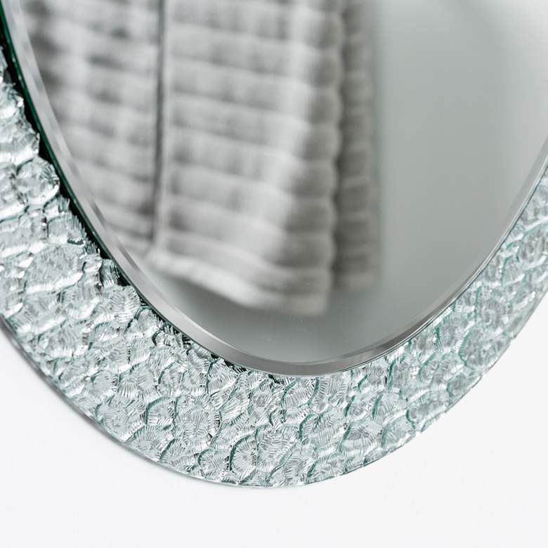 Image 5 Jewel 23 1/2" x 31 1/2" Oval Frameless Wall Mirror more views