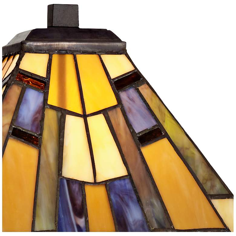 Image 4 Jewel Tone Tiffany Style Plug-In Swing Arm Wall Lamp more views