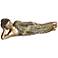 Jeweled and Gold 18" Wide Reclining Buddha Sculpture