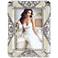 Jeweled Cream and Pewter 4x6 Rectangular Picture Frame