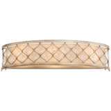 Jeweled Gold Leaf 25&quot; Wide Bathroom Wall Light