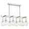 Jewett 46" Wide Polished Nickel 8-Light Island Pendant Light