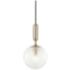 Jewett 8" Wide Aged Brass Clear Glass Mini Pendant