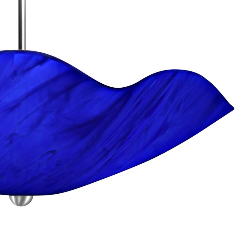 Image 4 Jezebel 22" Wide Hand-Crafted Cobalt Blue Bowl Pendant Light more views