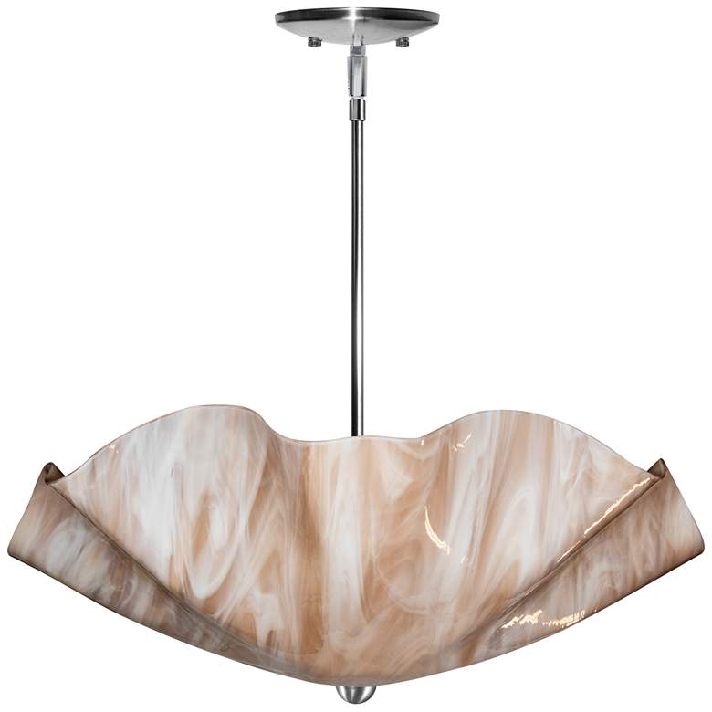Image 2 Jezebel 22" Wide Modern Champagne Art Glass Bowl Pendant Light