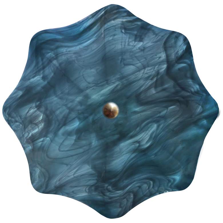 Image 3 Jezebel 22" Wide Sky Blue Art Glass Modern Bowl Pendant Light more views