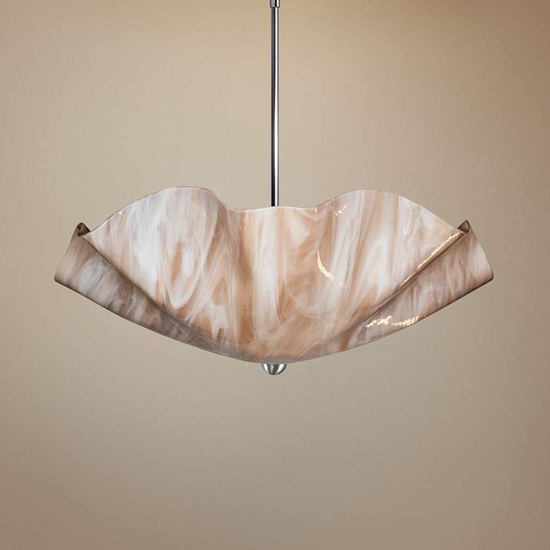 Image 1 Jezebel 22"W Champagne Art Glass Bowl Pendant Light