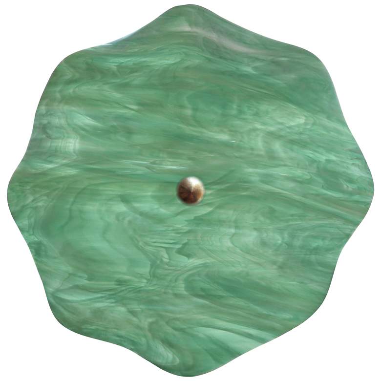 Image 3 Jezebel 22"W Green Aqua Art Glass Bowl Pendant Light more views
