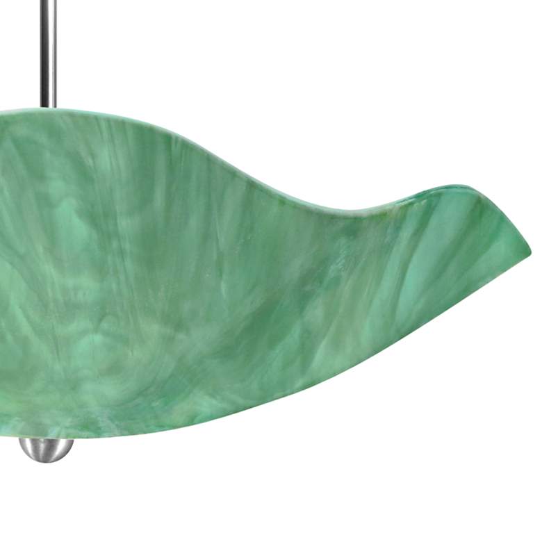 Image 4 Jezebel 22"W Green Aqua Art Glass Bowl Pendant Light more views