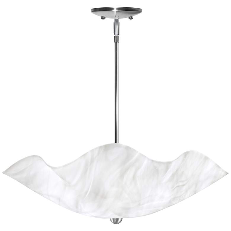 Image 2 Jezebel 22"W White Cloud Art Glass Bowl Pendant Light