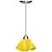 Jezebel Radiance 8" Wide Lily Gold Canary Yellow Glass Pendant
