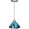 Jezebel Radiance 8" Wide Lily Light Teal Sky Blue Pendant Light