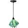 Jezebel Radiance 8" Wide Modern Seafoam Green Small Flame Mini Pendant