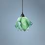 2_Jezebel Radiance 8" Wide Modern Seafoam Green Small Flame Mini Pendant