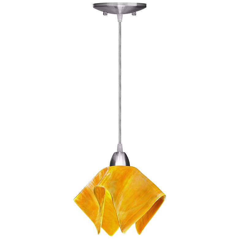 Image 3 Jezebel Radiance Flame Amber Glass Pendant Light