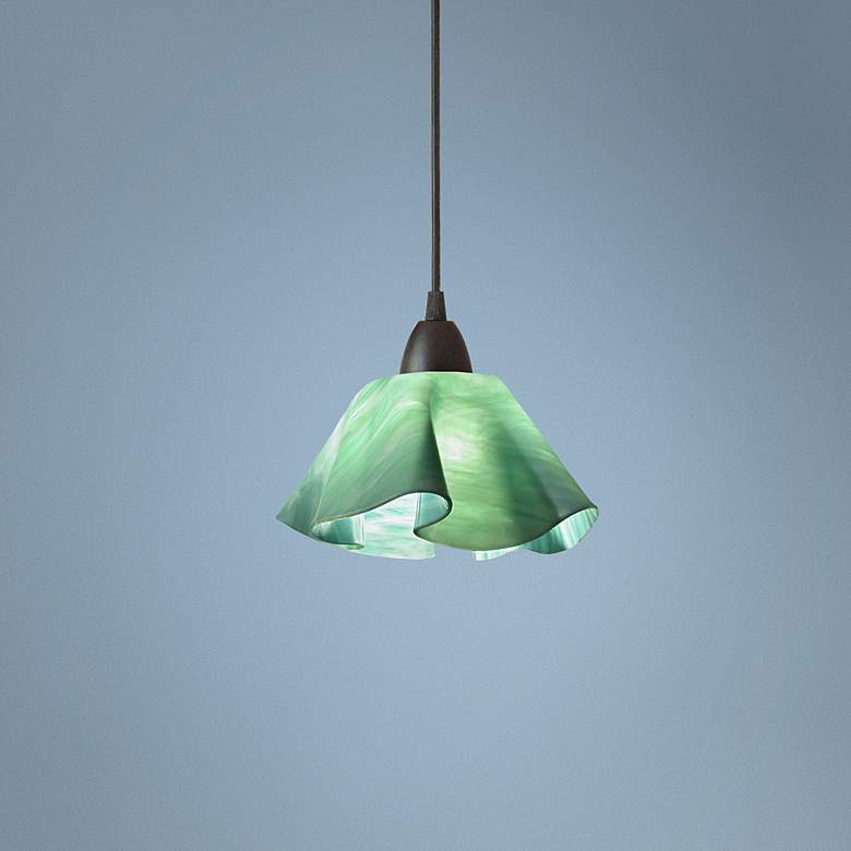 Image 2 Jezebel Radiance Lily 8 1/2" Wide Seafoam Green Glass Pendant Light