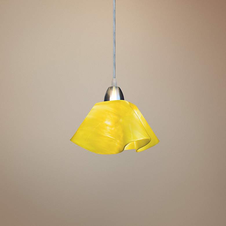 Image 1 Jezebel Radiance™ Lily Gold Canary Yellow Glass Pendant